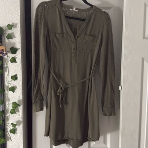 Hunter Green Long Sleeve Maurice’s Dress – Size XS